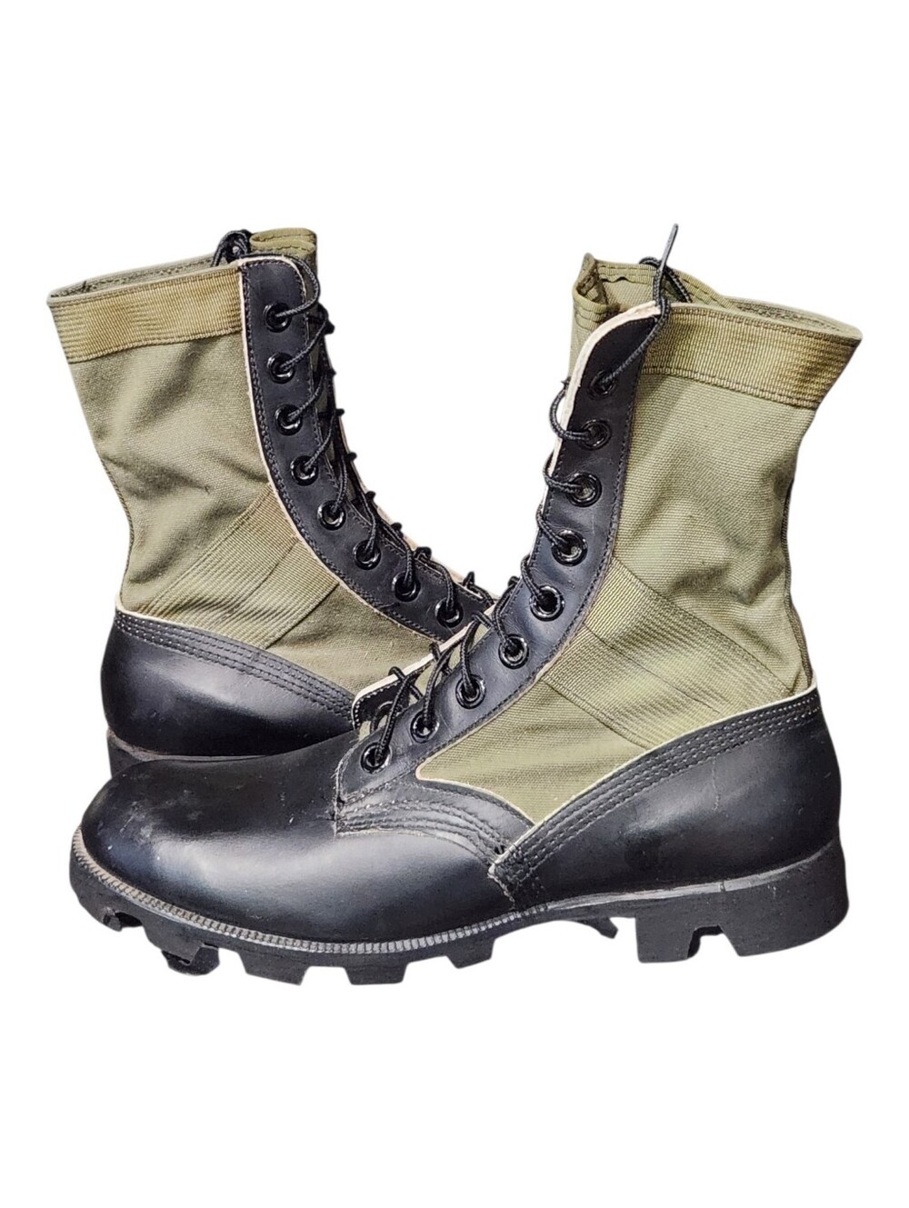 VTG 1984 US Military Combat Jungle Boots Vietnam Spike Protective Size 8R